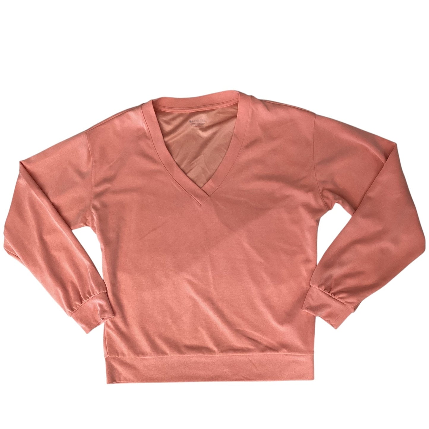 Athletic Top Ls Crewneck By Athleta In Peach, Size:M