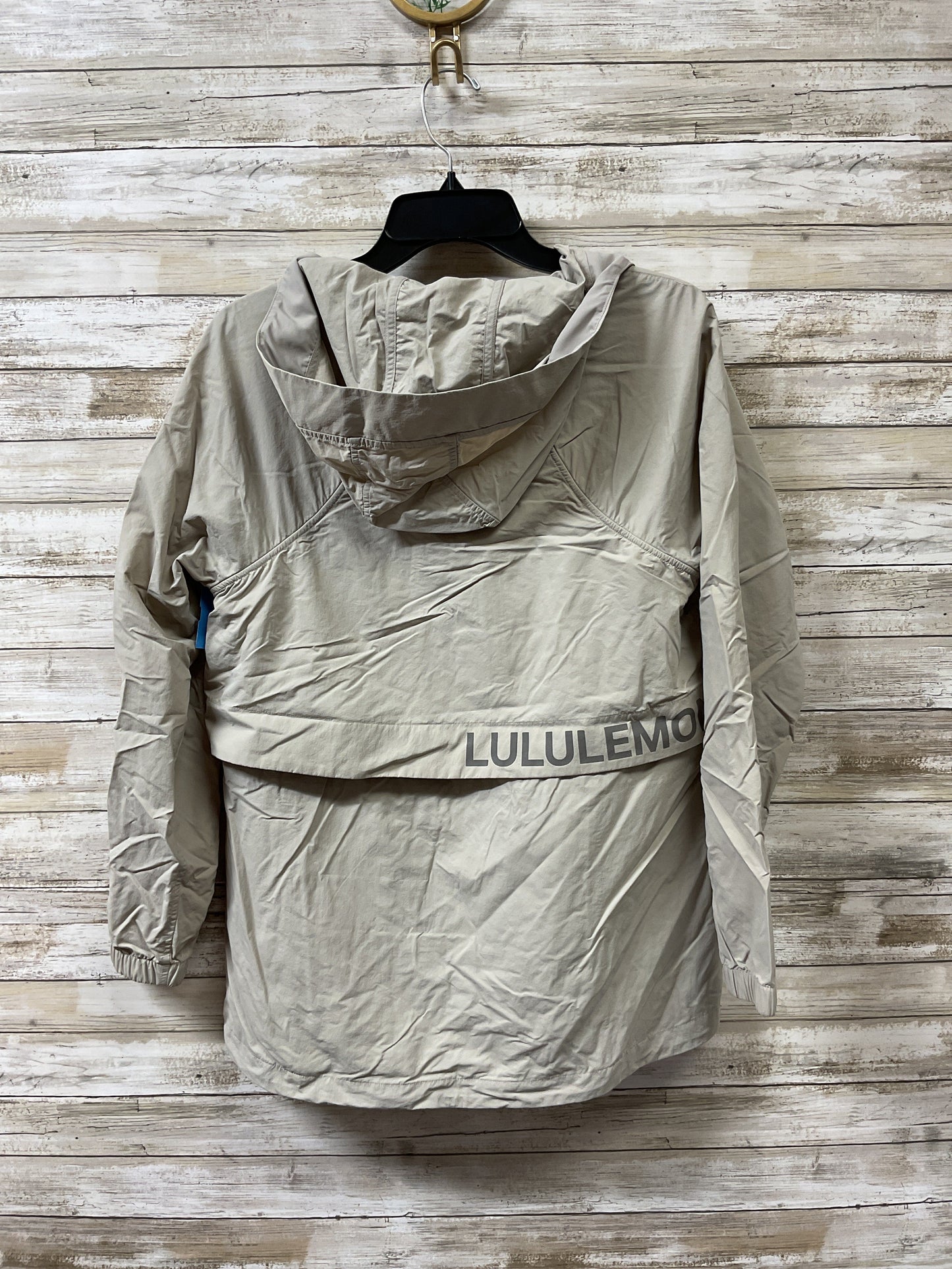 Athletic Jacket By Lululemon In Taupe, Size:4