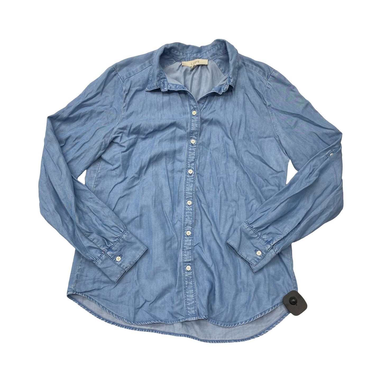 Top Ls By Loft In Blue Denim, Size:M