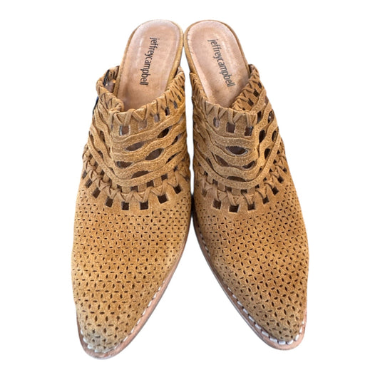 Boots Ankle Heels By Jeffrey Campbell In Tan, Size:7.5