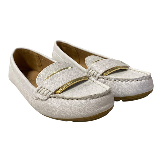 Shoes Flats By Calvin Klein In White, Size:6.5