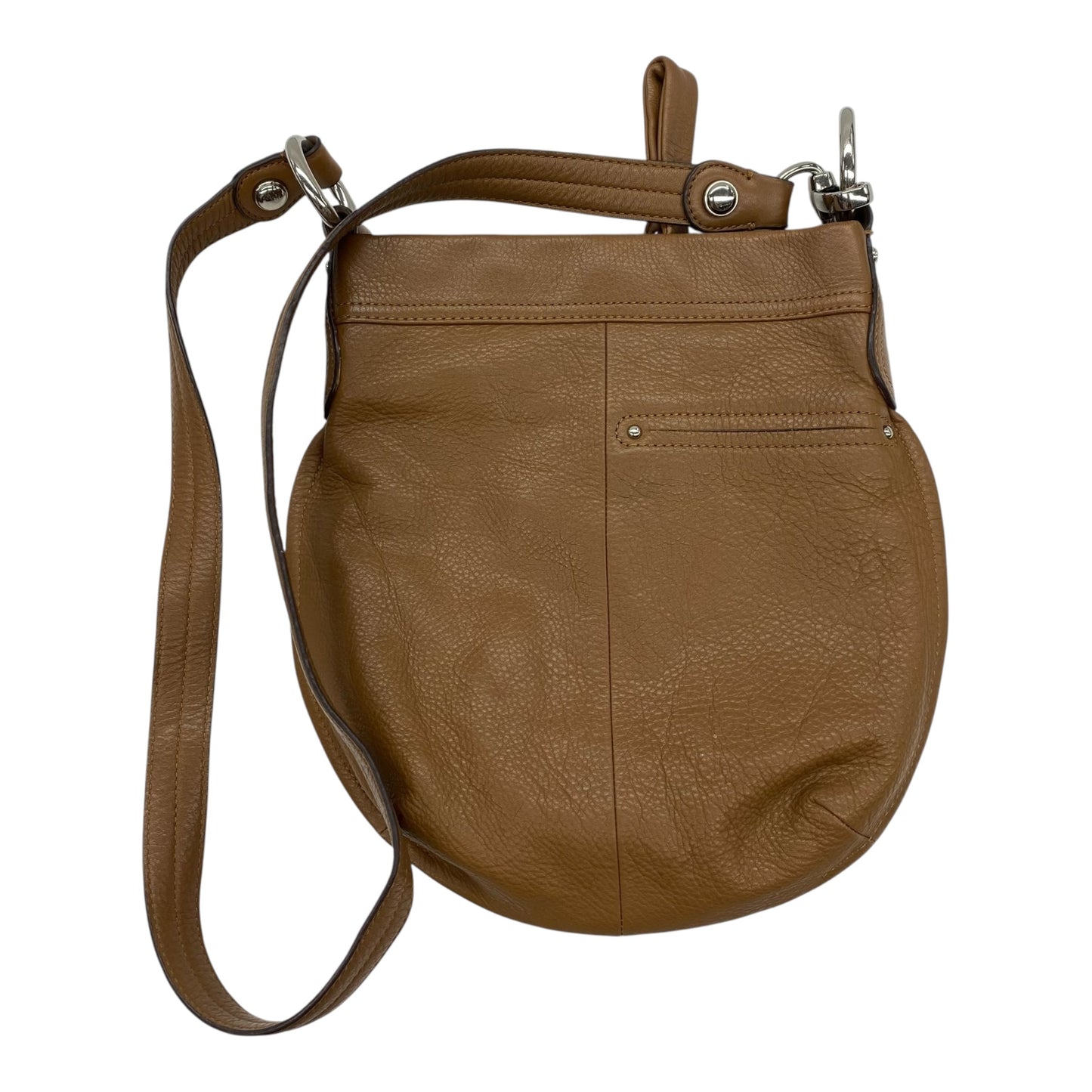 Crossbody Leather By B. Makowsky In Brown, Size:Medium