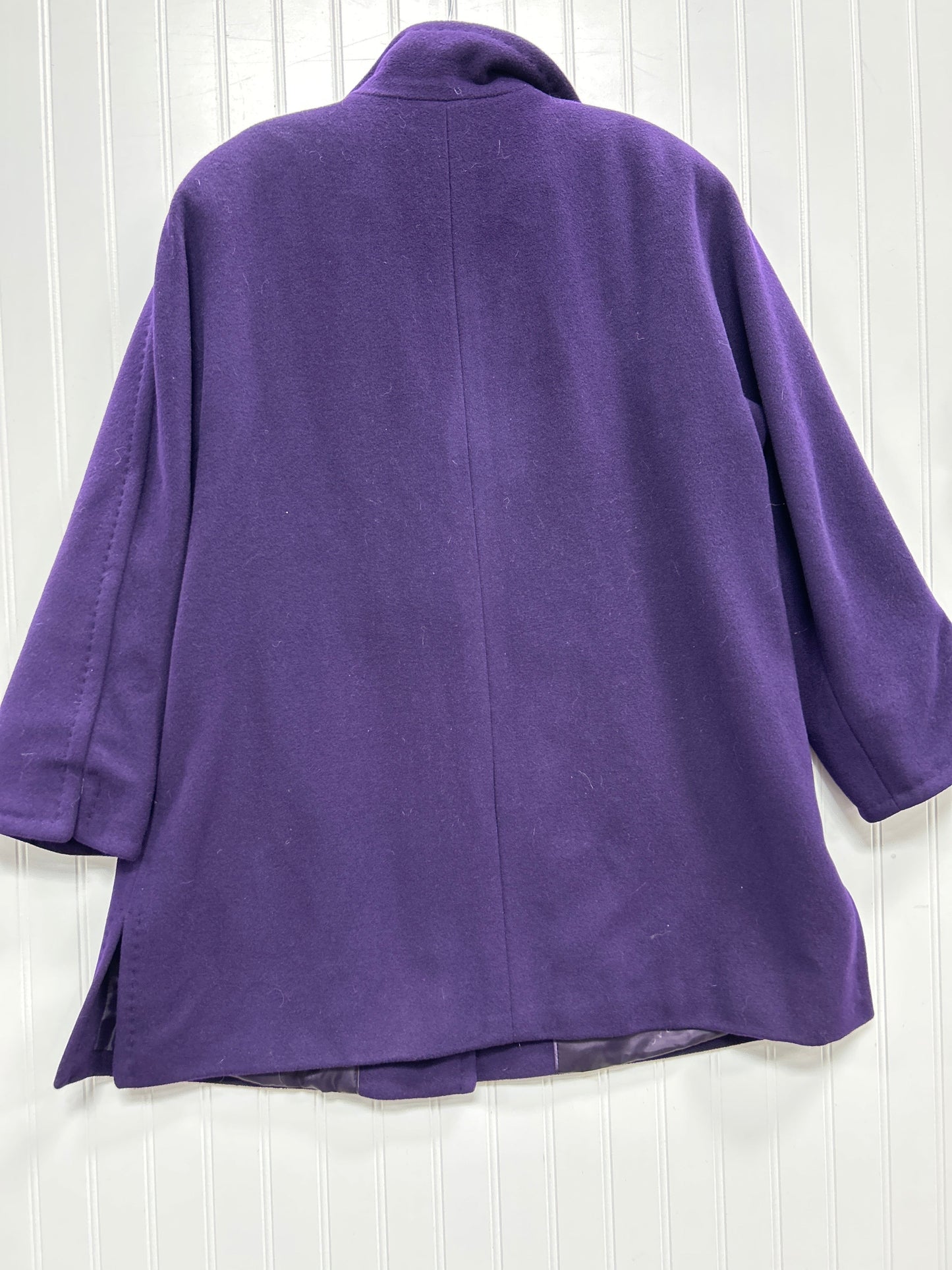 Coat Wool By Ellen Tracy In Purple, Size:14P