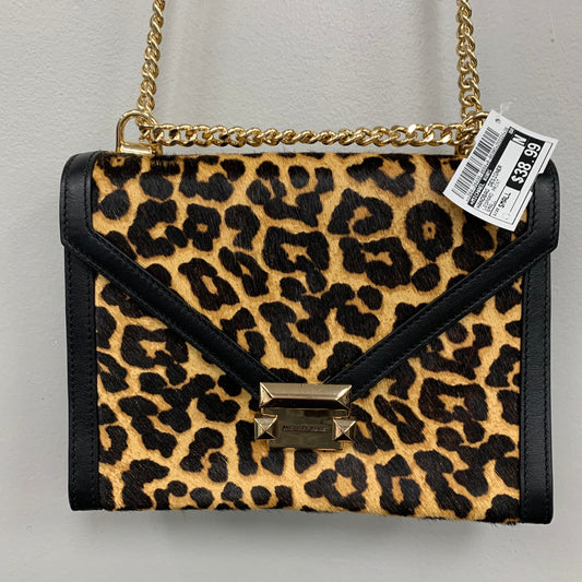 Crossbody Designer By Michael Kors In Leopard Print, Size:Small