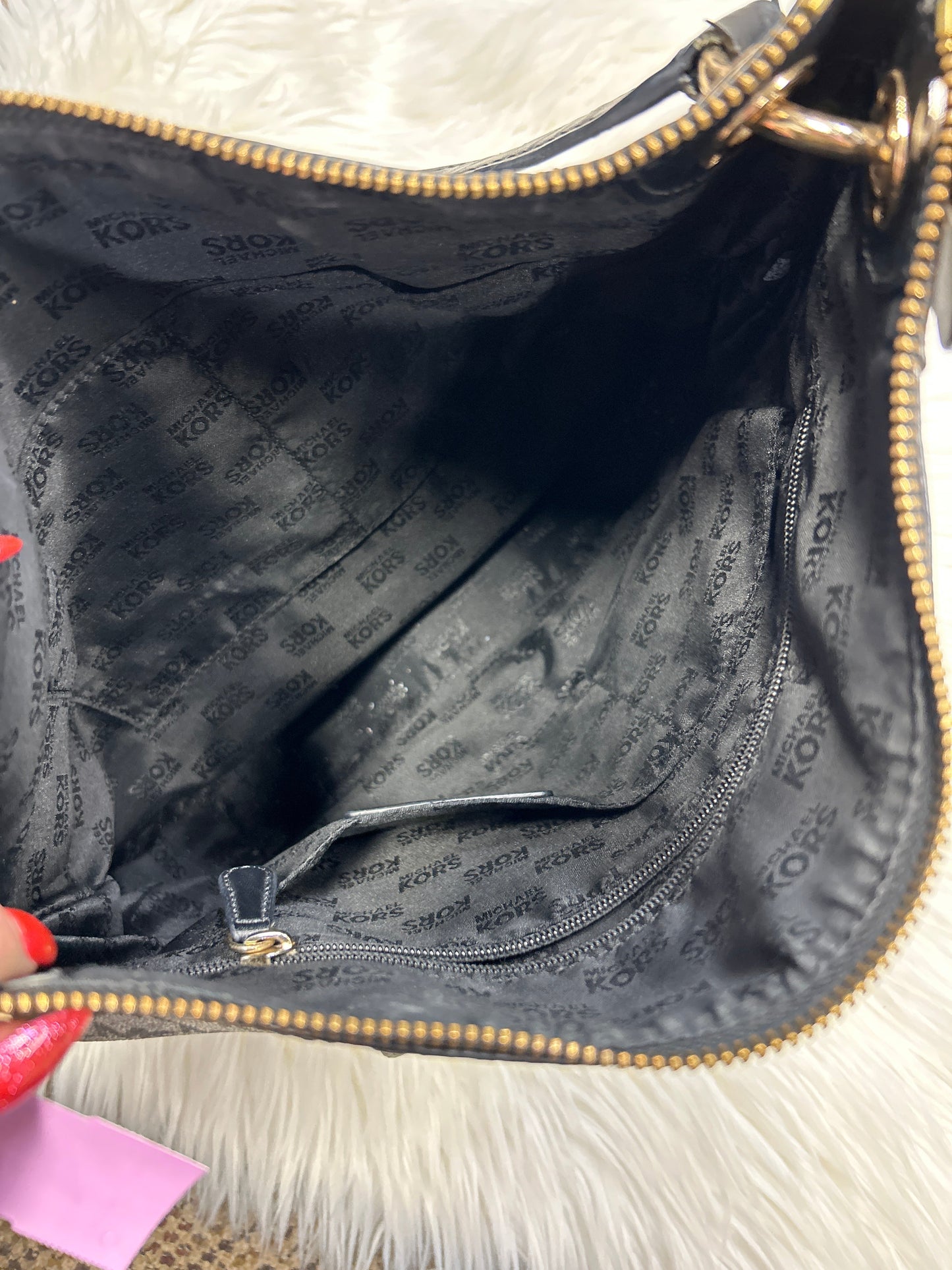 Handbag Designer By Michael Kors In Grey, Size:Large