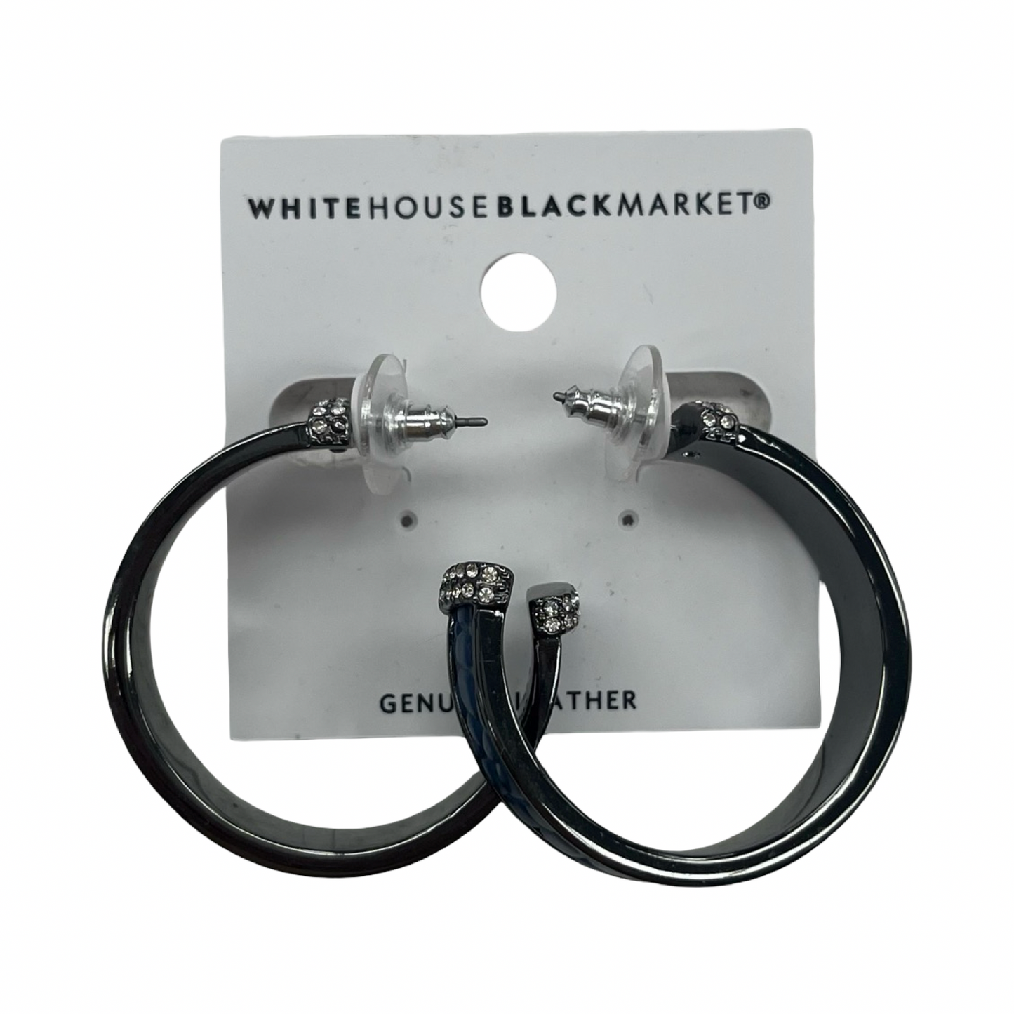 Earrings Hoop By White House Black Market In Blue & Silver