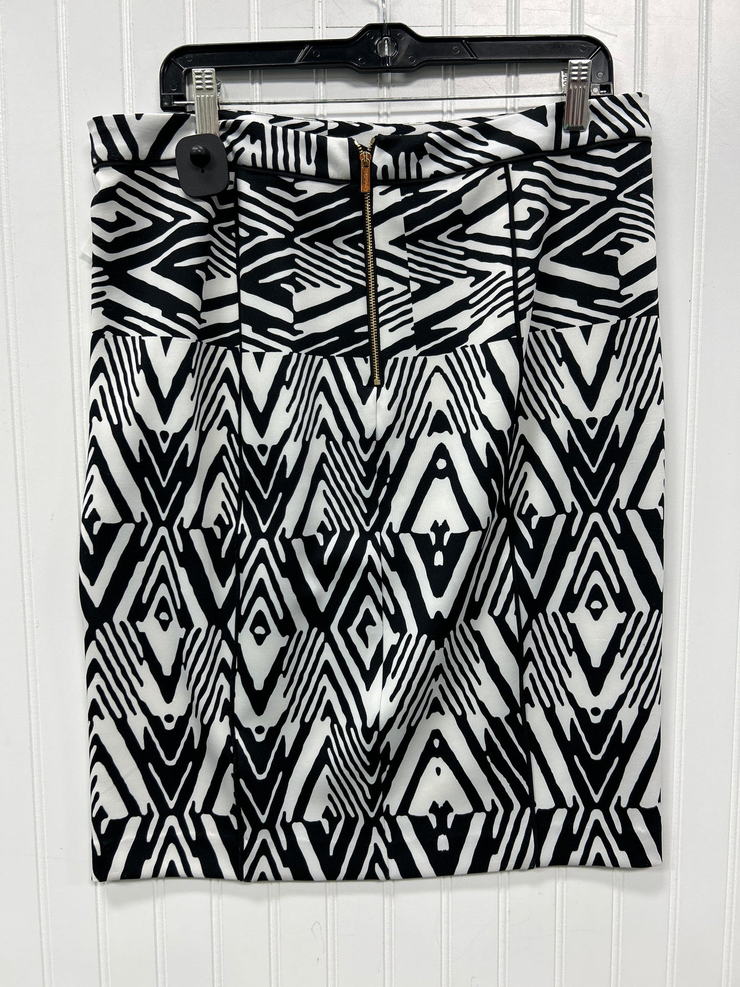 Skirt Midi By Calvin Klein In Black & White, Size:14