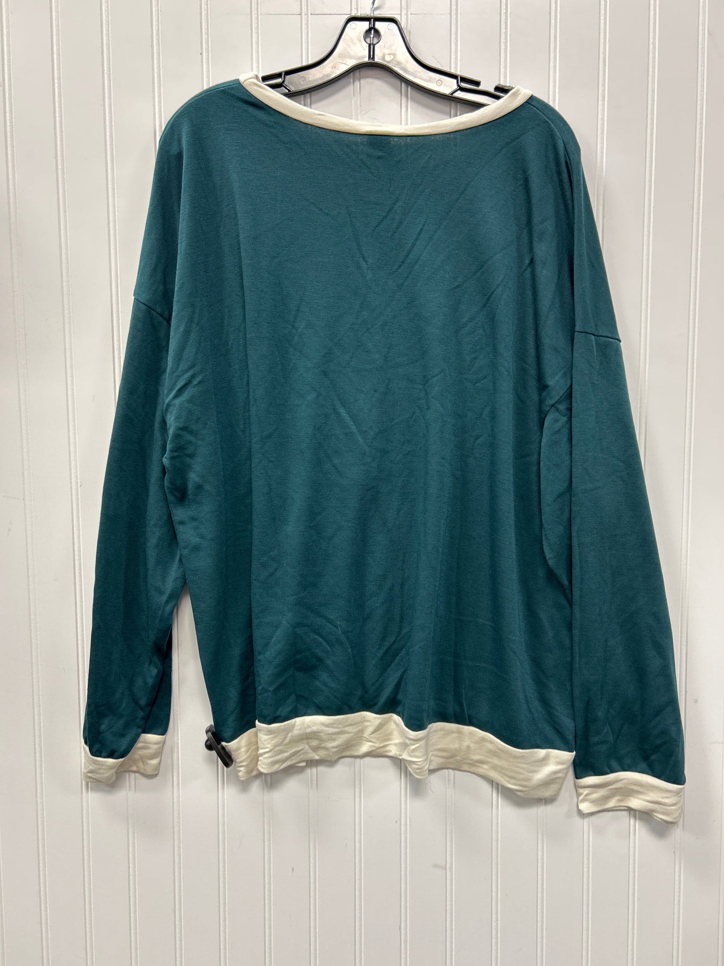 Top Ls By 7Th Ray In Teal, Size:2X