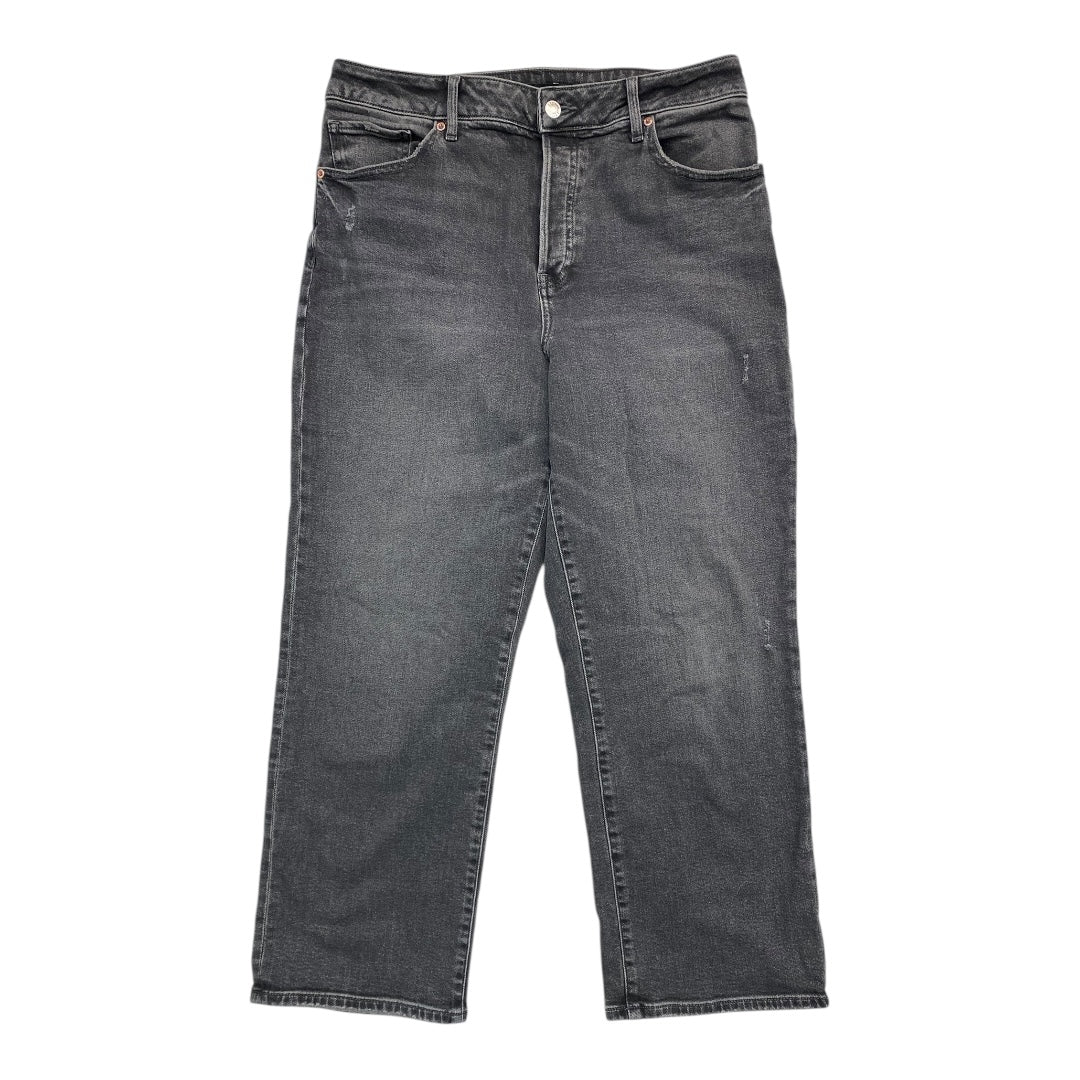 Jeans Straight By Express In Black Denim, Size:10