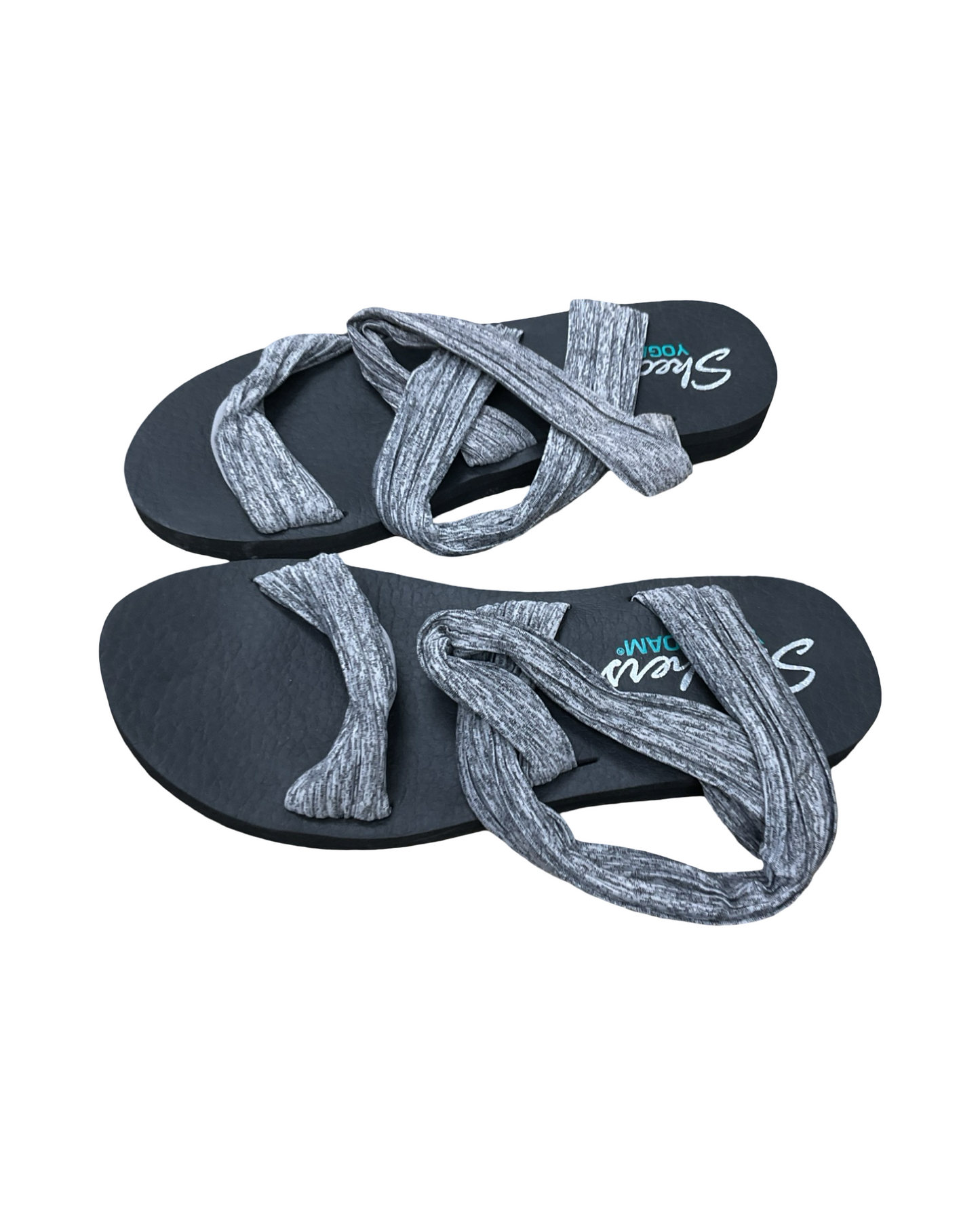 Sandals Sport By Skechers In Black & Grey, Size:10