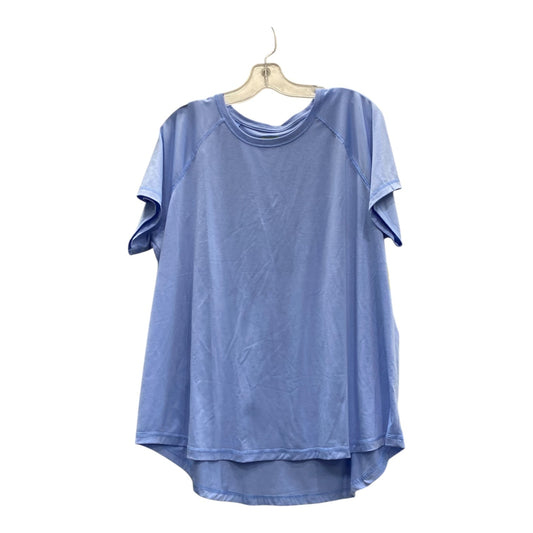 Athletic Top Ss By Tek Gear In Blue, Size:1X