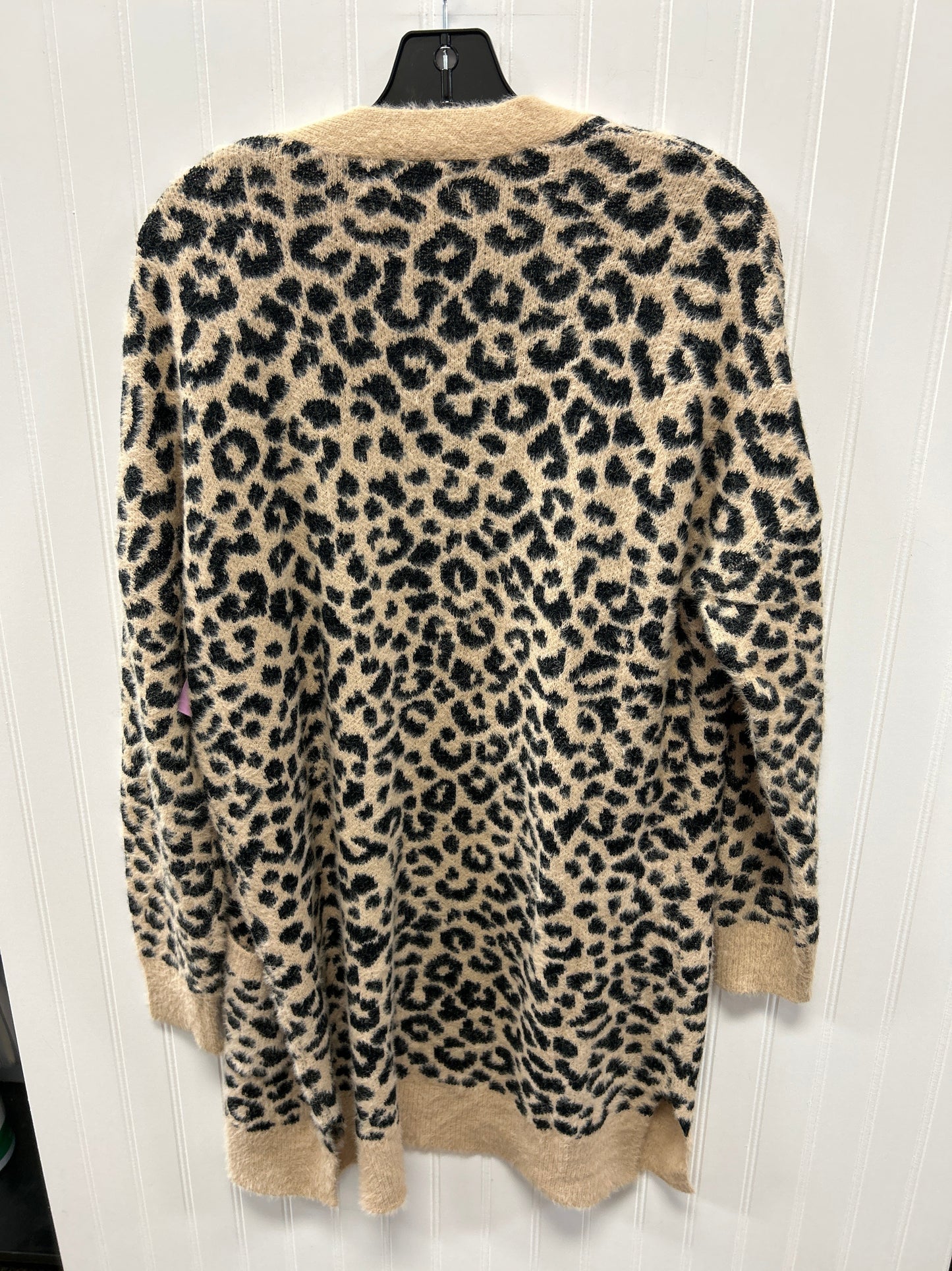 Sweater Cardigan By Jessica Simpson In Animal Print, Size:L