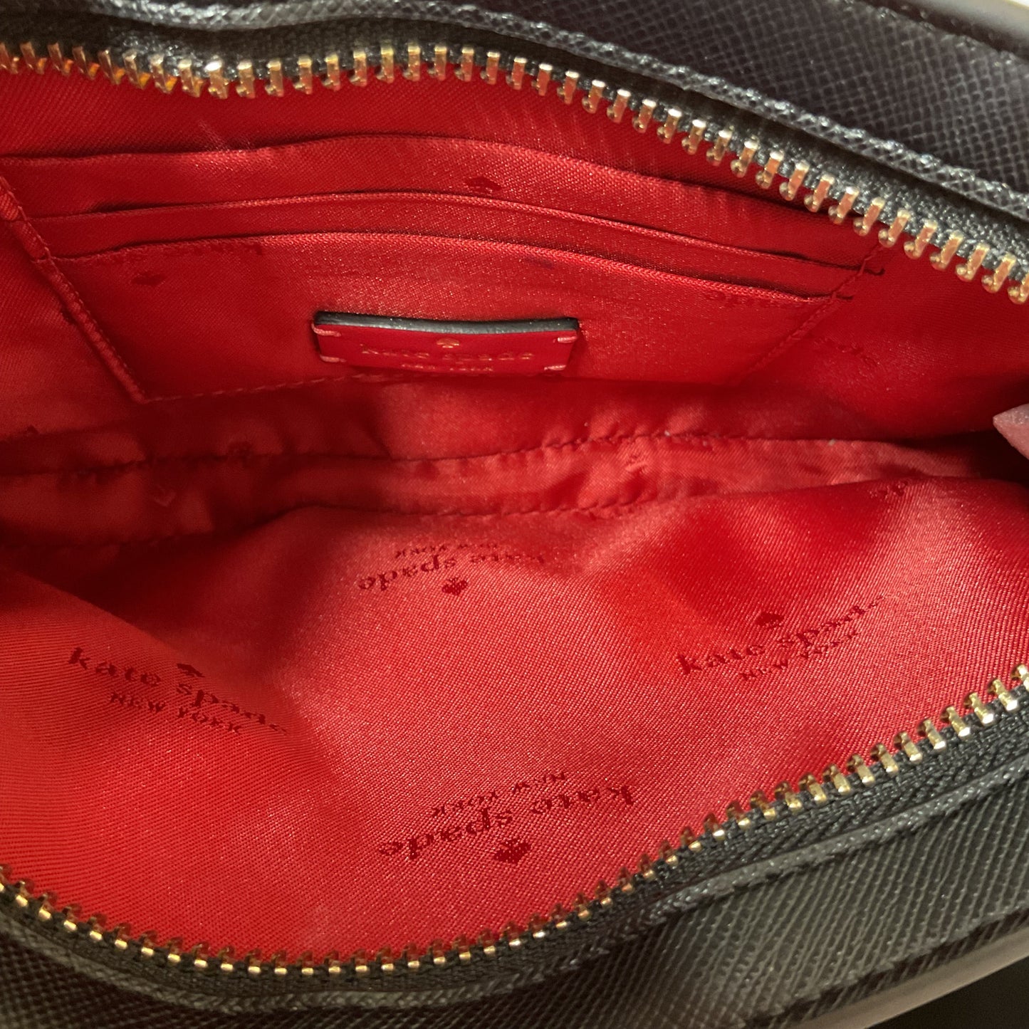 Handbag Designer By Kate Spade In Black & Red, Size:Small