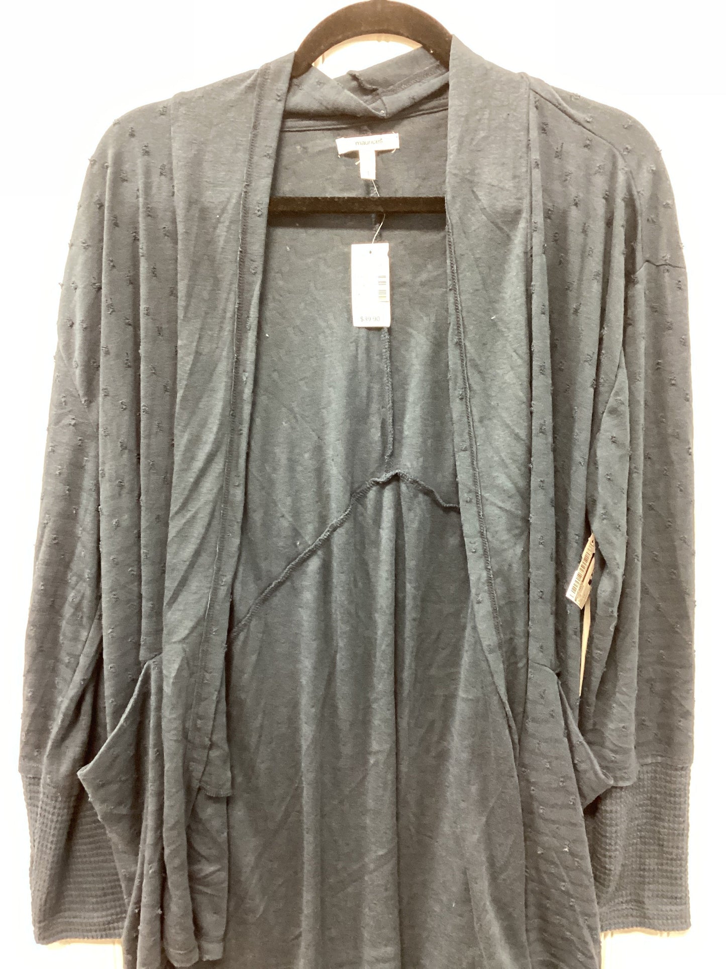 Cardigan By Maurices In Blue, Size:1X