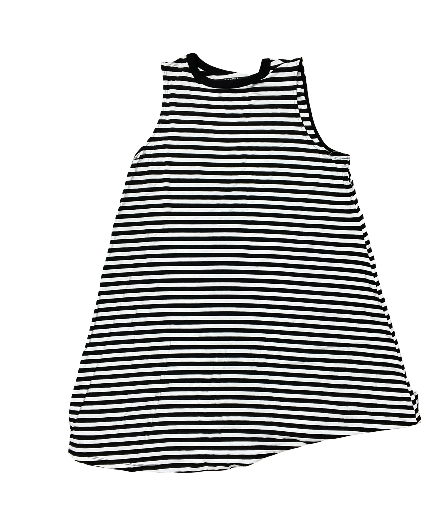 Dress Casual Midi By Time And Tru In Black & White, Size:Xl