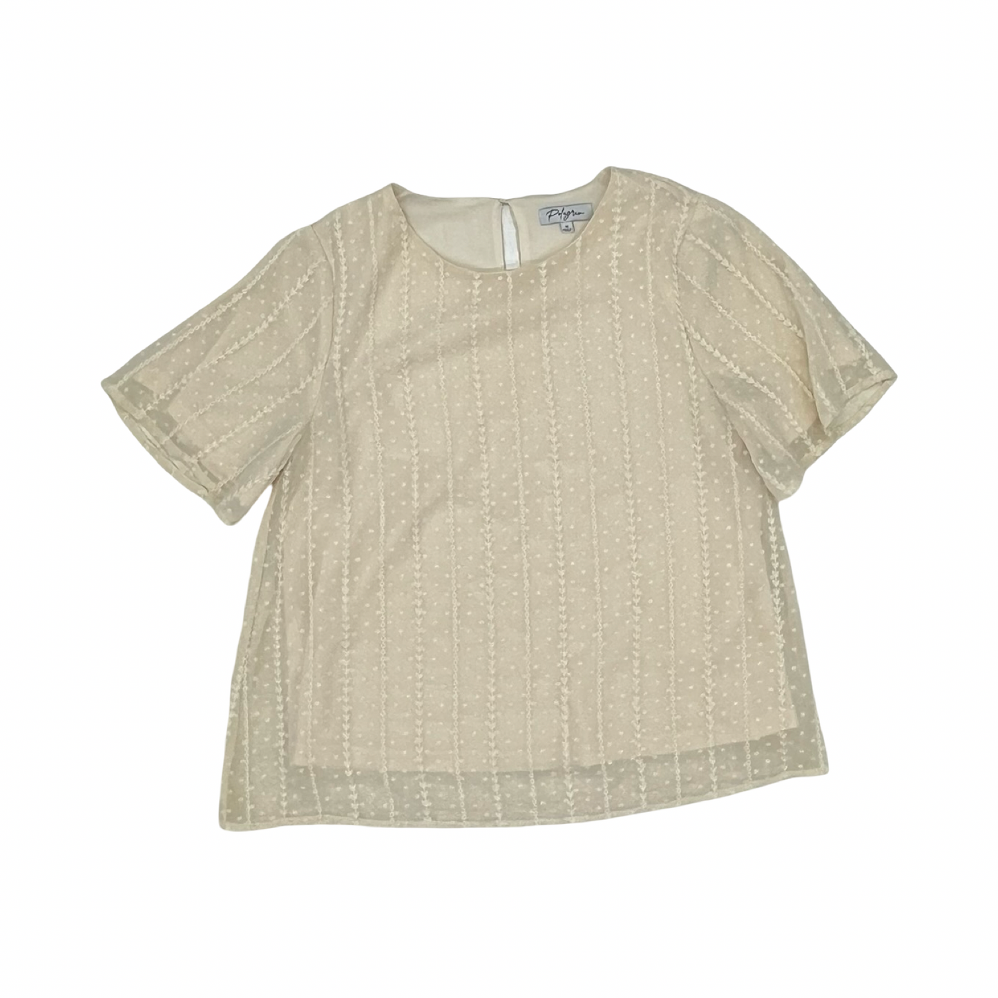 Blouse Ss By Polagram In Cream, Size:M