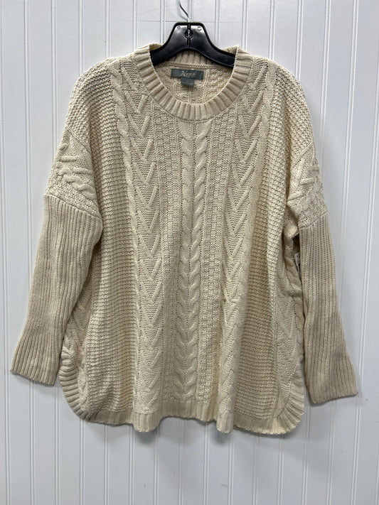 Sweater By Natural Reflections In Cream, Size:M