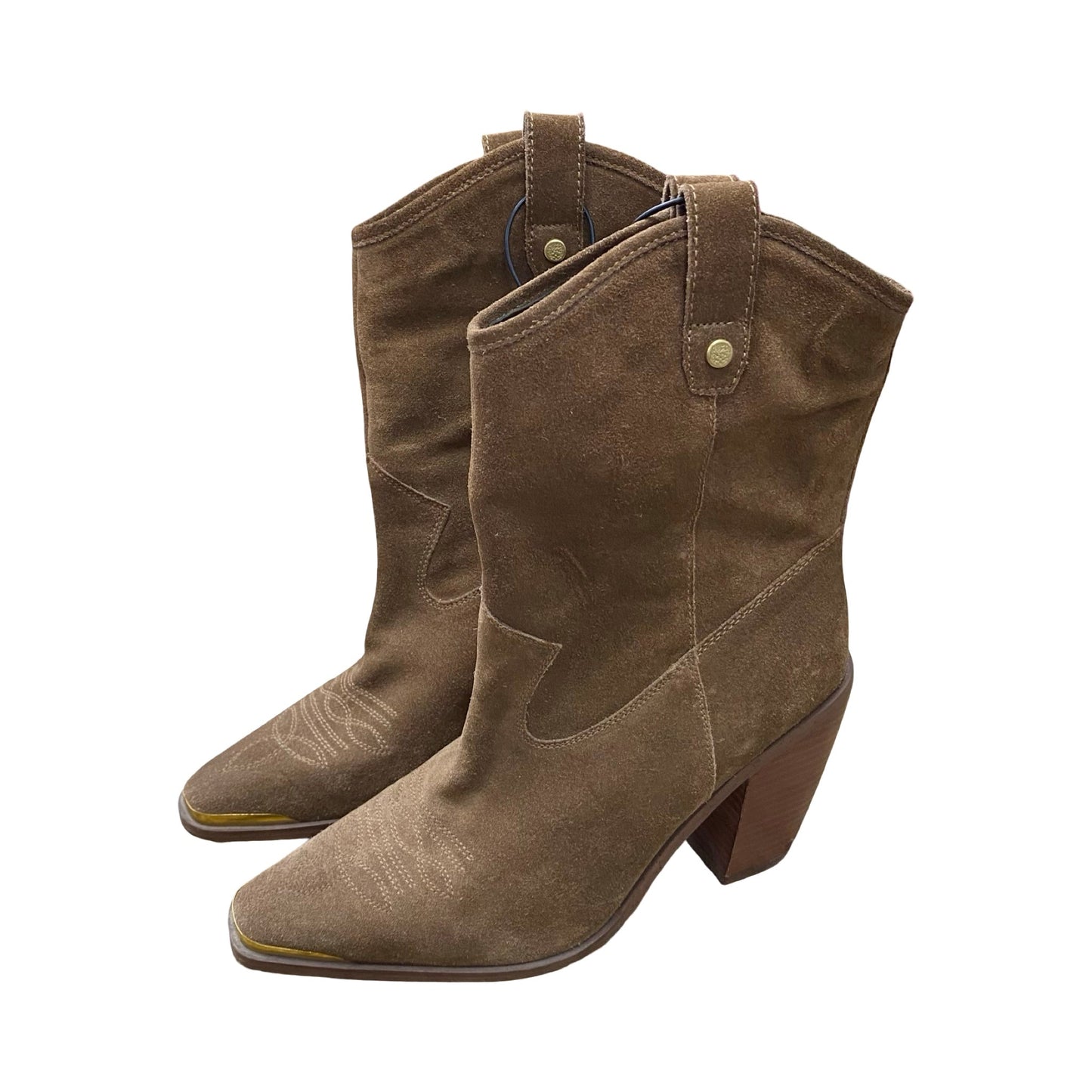 Boots Western By Vince Camuto In Brown, Size:7.5