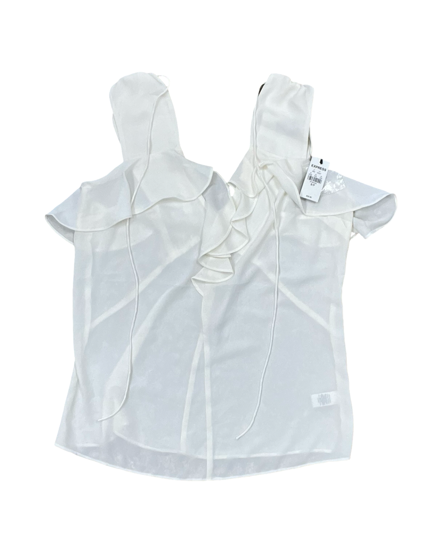Top Sleeveless By Express In Cream, Size:S