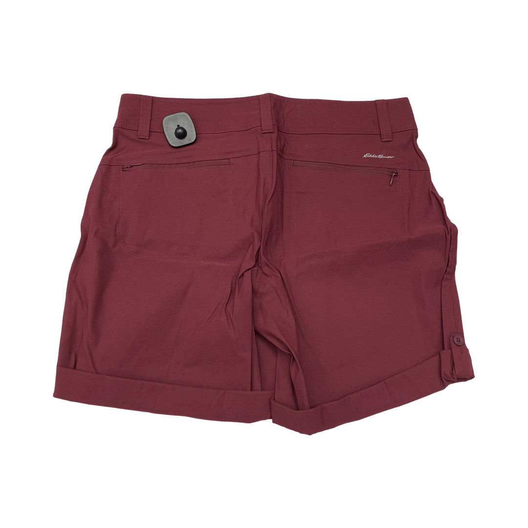 Athletic Shorts By Eddie Bauer In Maroon, Size:8