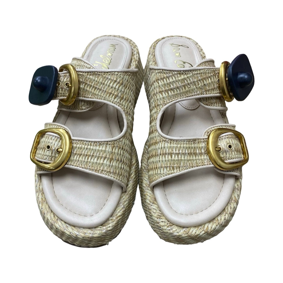 Sandals Flats By Sam Edelman In Beige, Size:8