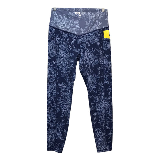 Athletic Leggings By PopFlex In Blue, Size:Xl