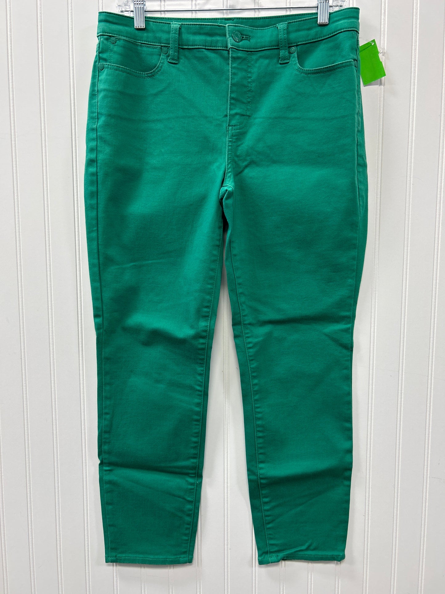 Jeans Skinny By Talbots In Green Denim, Size:8