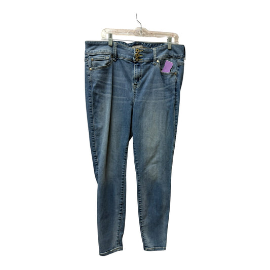 Jeans Skinny By Torrid In Blue, Size:18