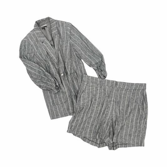 Shorts Set By Lane Bryant In Grey & White, Size:18