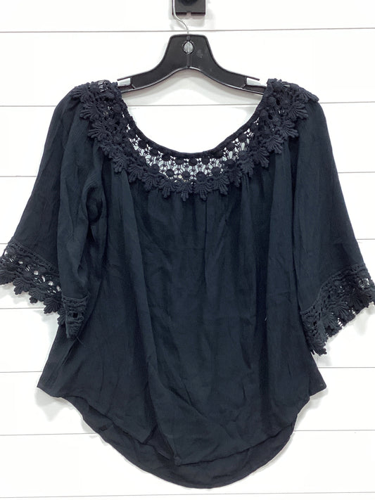 Top 3/4 Sleeve By Jolt In Black, Size:L