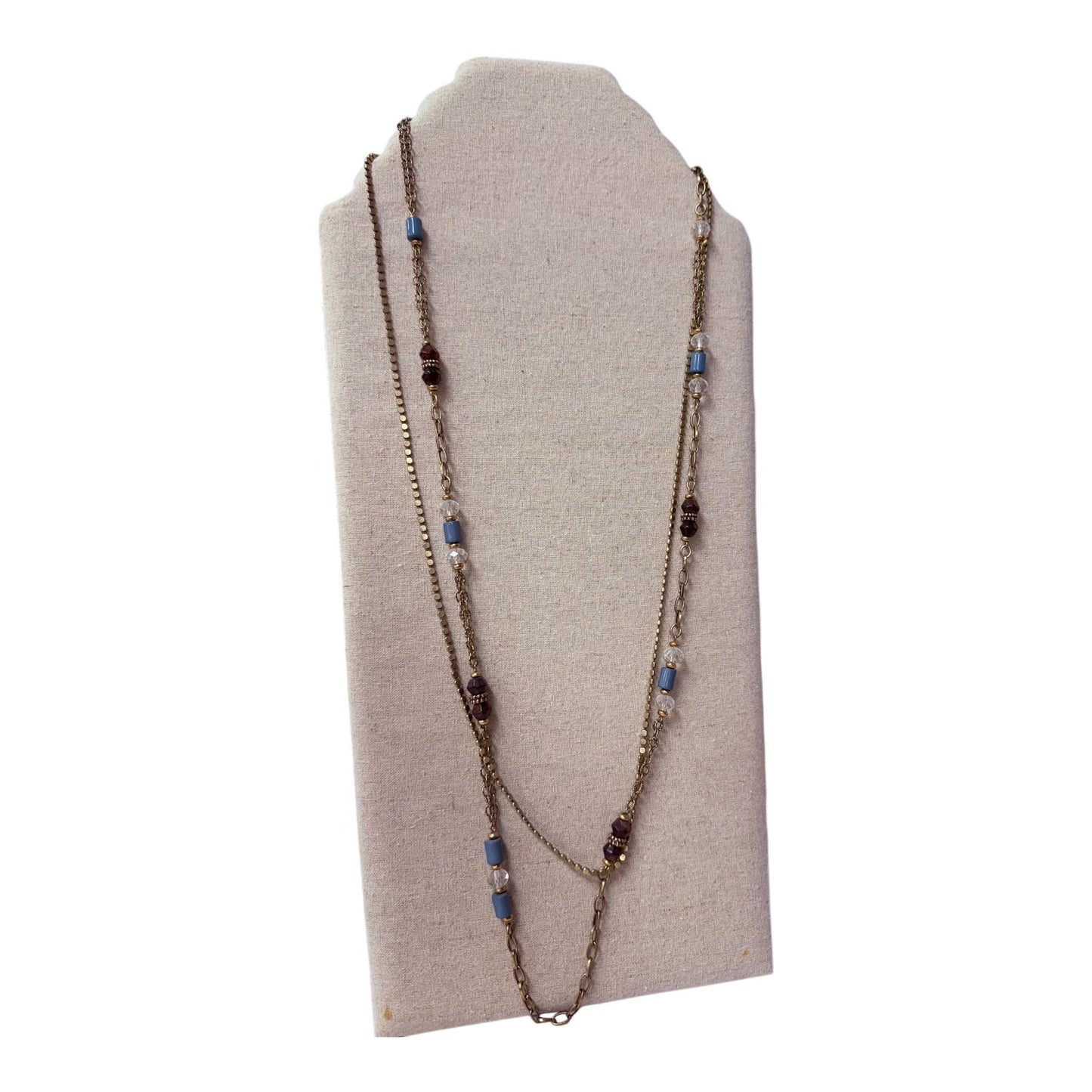 Necklace Lariat & Y-Drop By Chicos In Gold