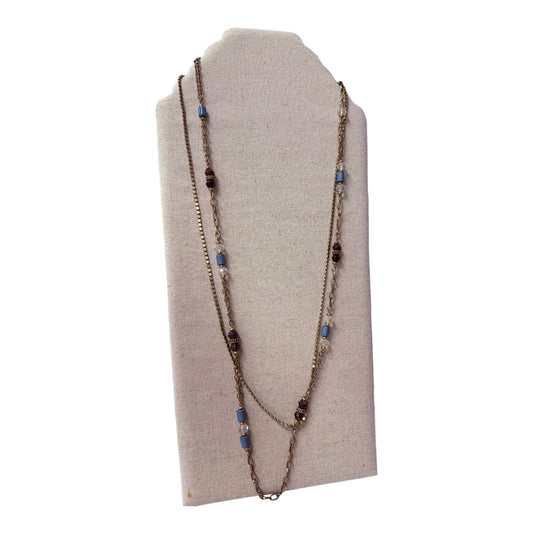 Necklace Lariat & Y-Drop By Chicos In Gold