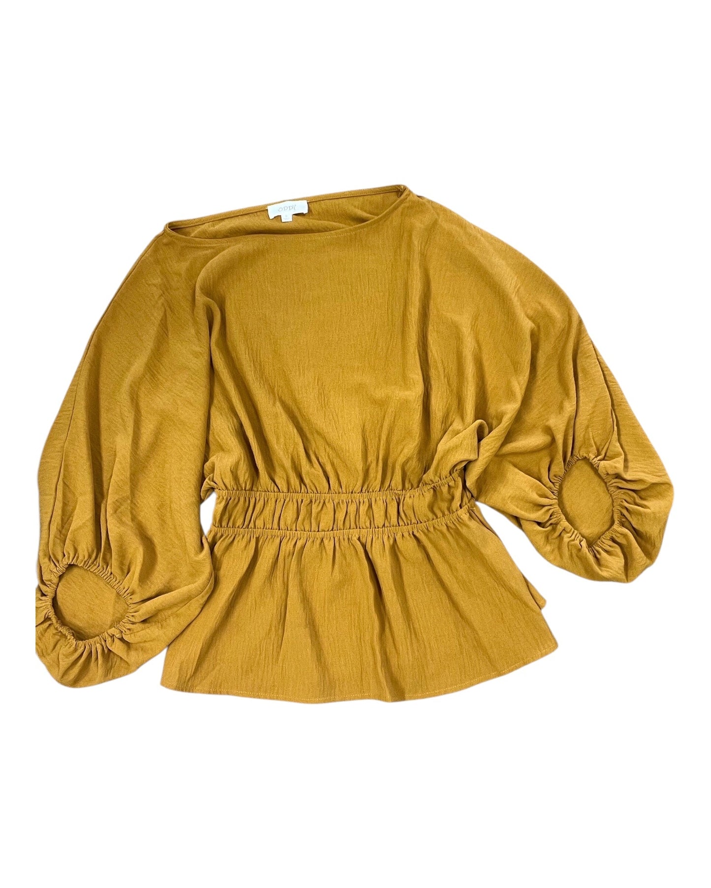 Top Ls By Oddi In Gold, Size:S