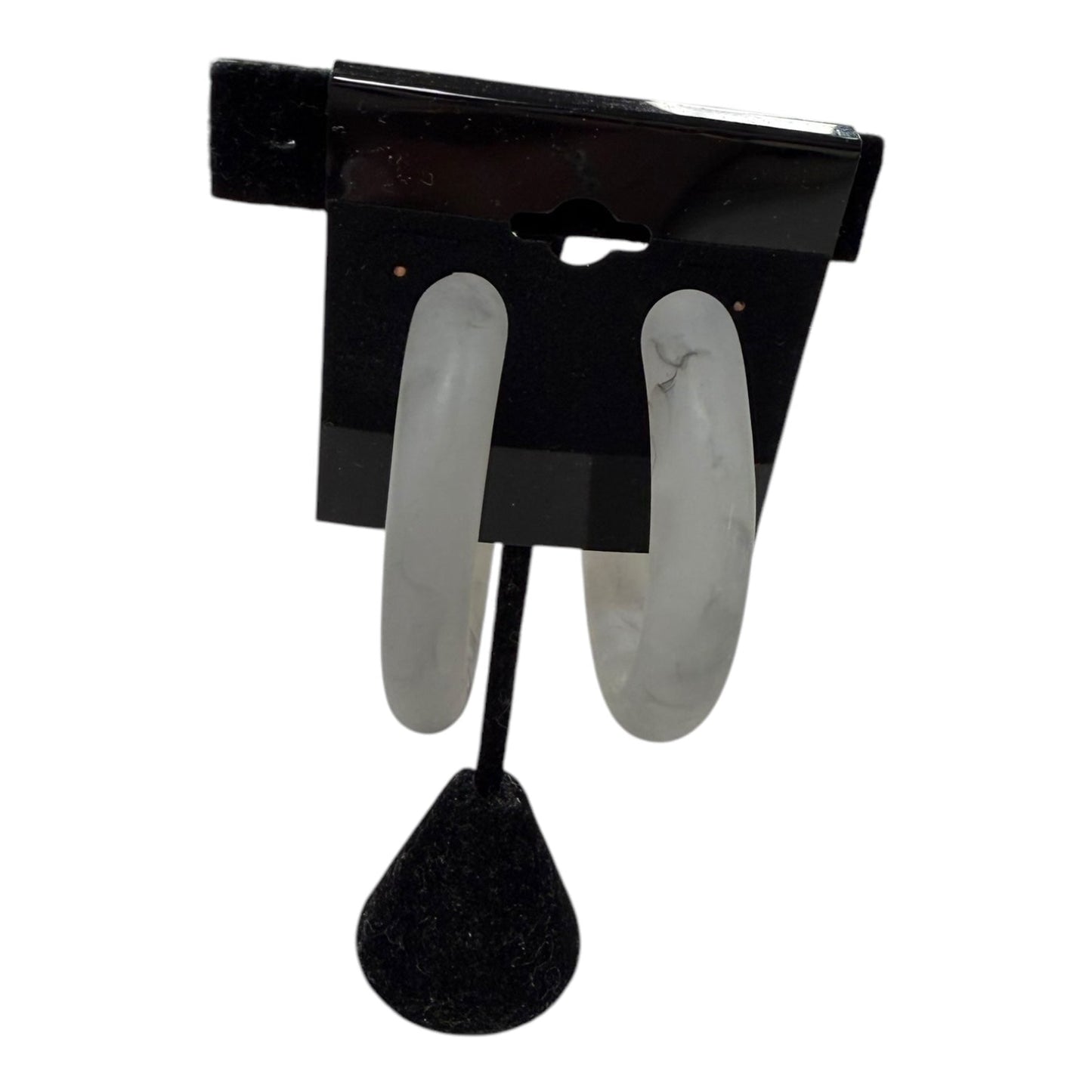 Earrings Hoop  In Grey