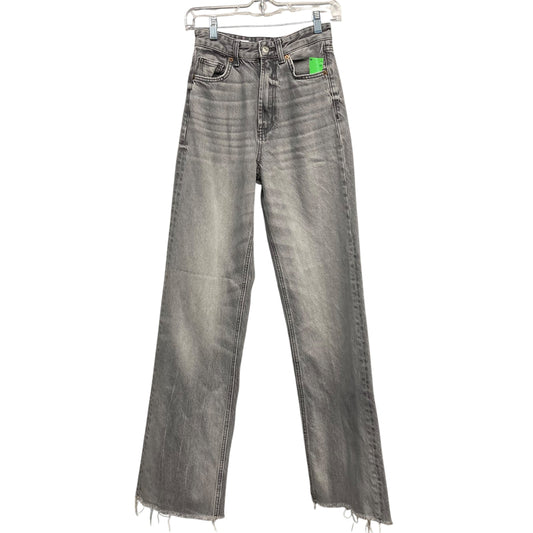 Jeans Wide Leg By Zara In Grey Denim, Size:2