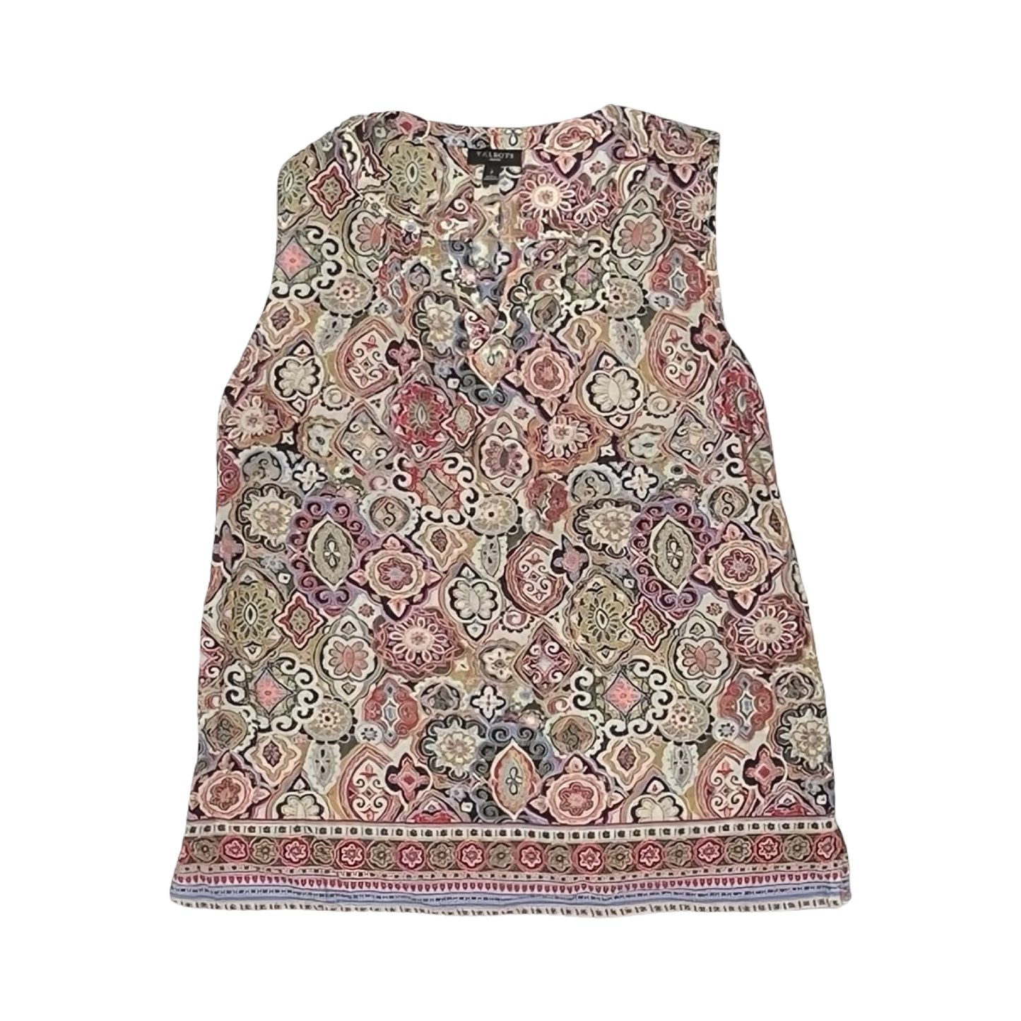 Blouse Sleeveless By Talbots In Multi, Size:S
