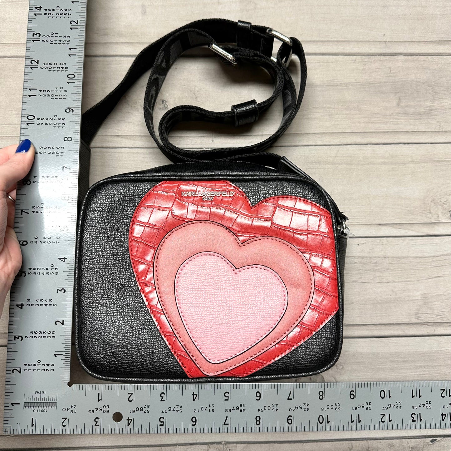 Crossbody Designer By Karl Lagerfeld, Size: Medium