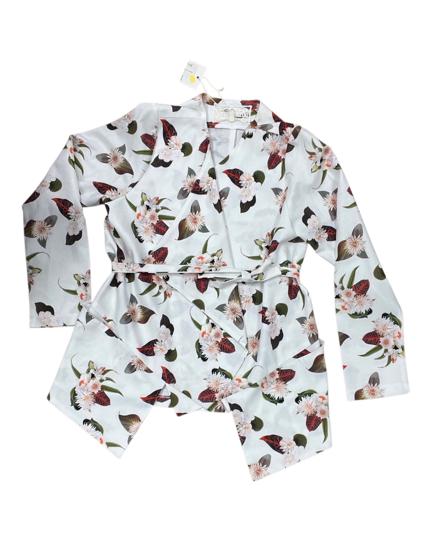 Cardigan By Clothes Mentor In Green & White, Size:M