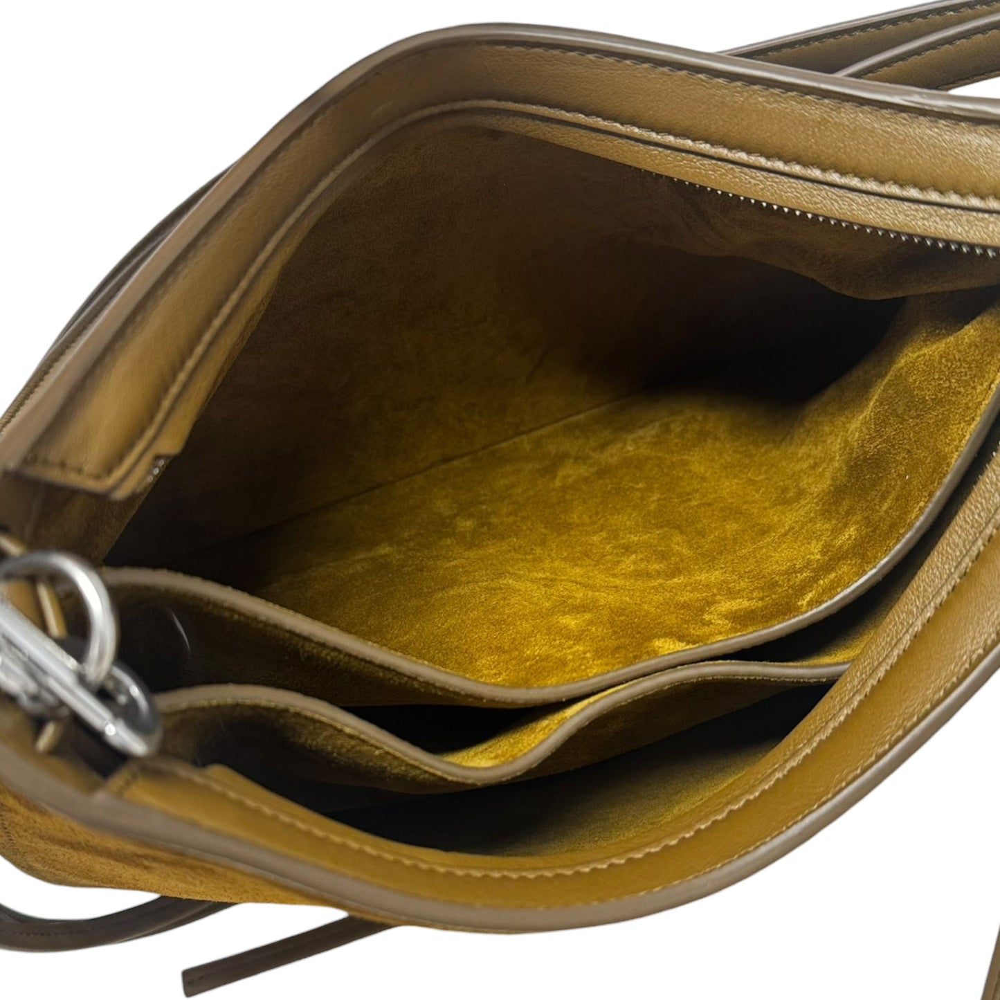 The Small Gig Bag By Phoebe Philo in Toffee Suede, Size: Medium