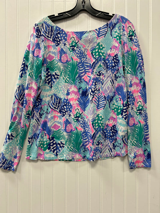Top Ls Designer By Lilly Pulitzer In Blue & Purple, Size:M