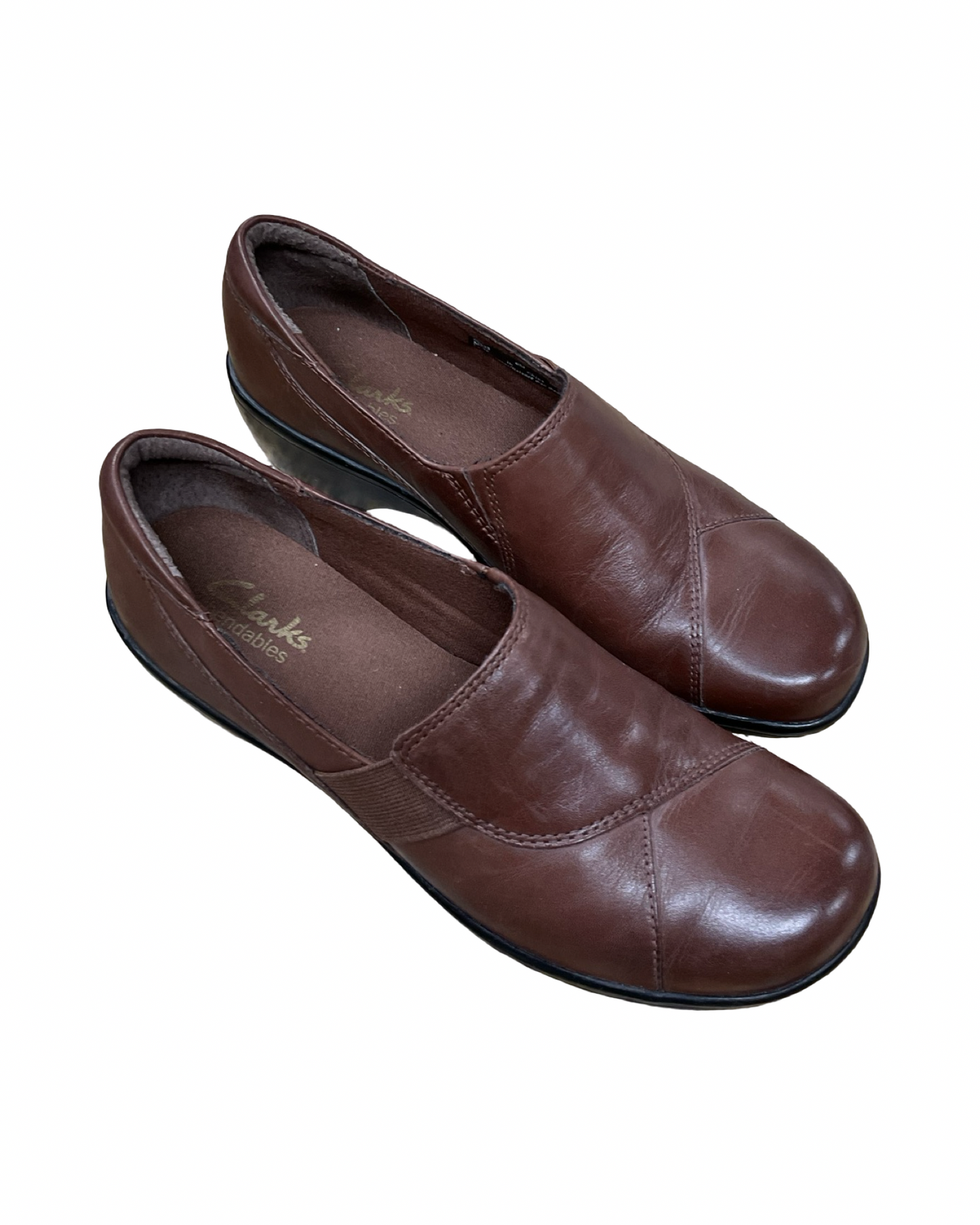 Shoes Flats By Clarks In Brown, Size:6