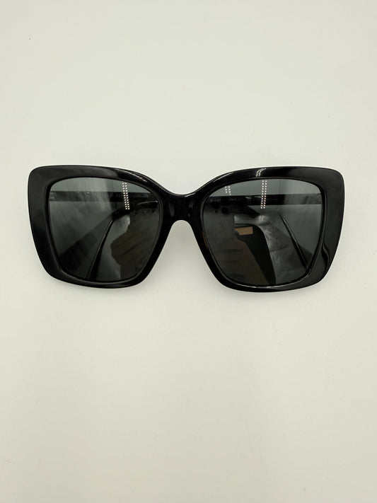 Sunglasses Luxury Designer By Burberry In Black, Size: