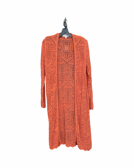 Cardigan By Chelsea And Theodore In Orange, Size:Xl
