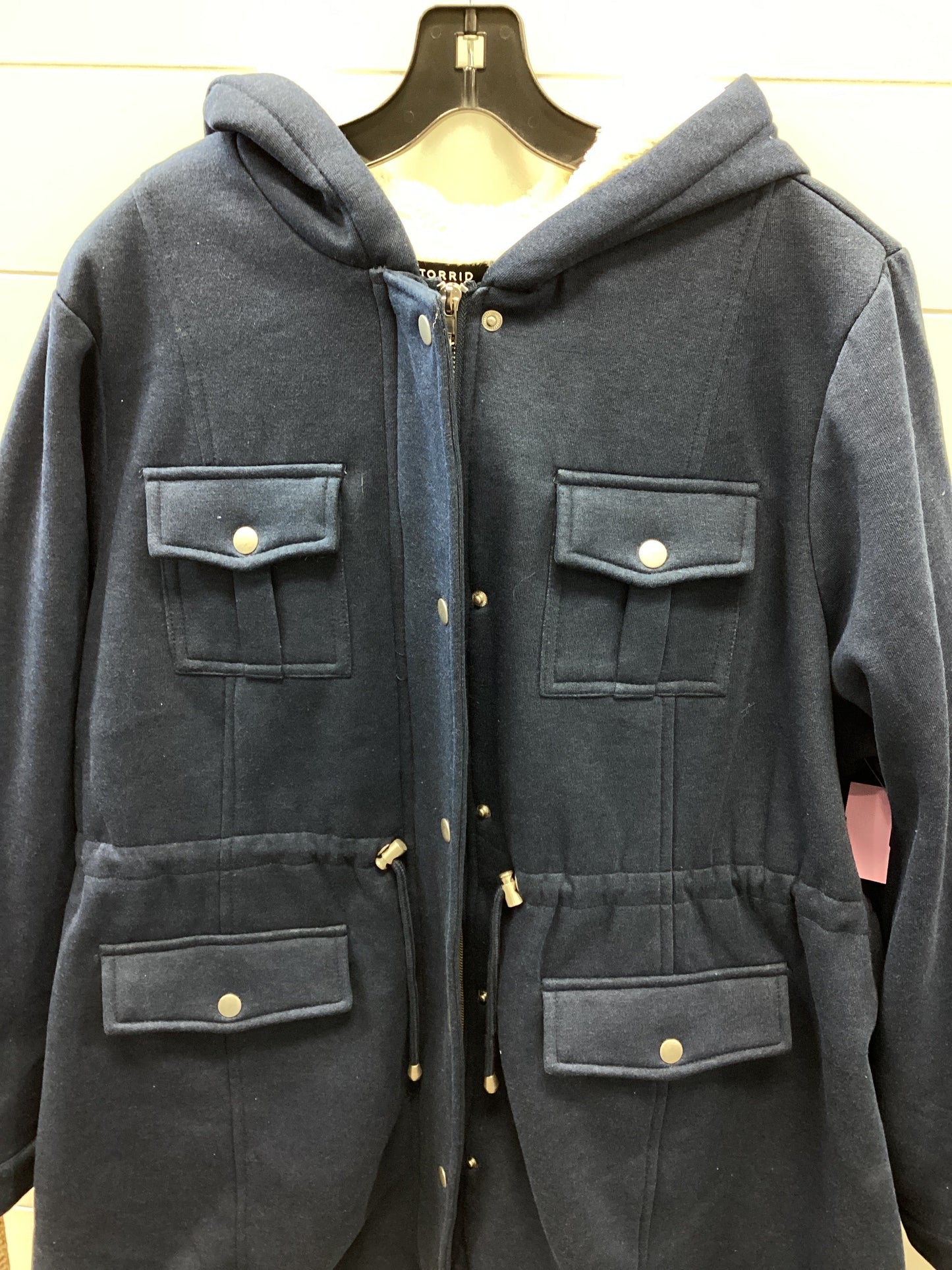 Coat Other By Torrid In Blue, Size:3X