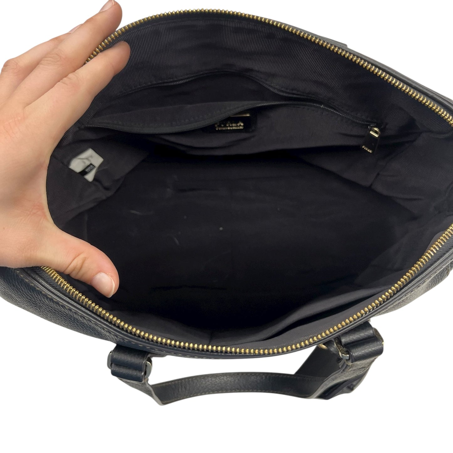 Handbag Luxury Designer By Furla In Black, Size:Large