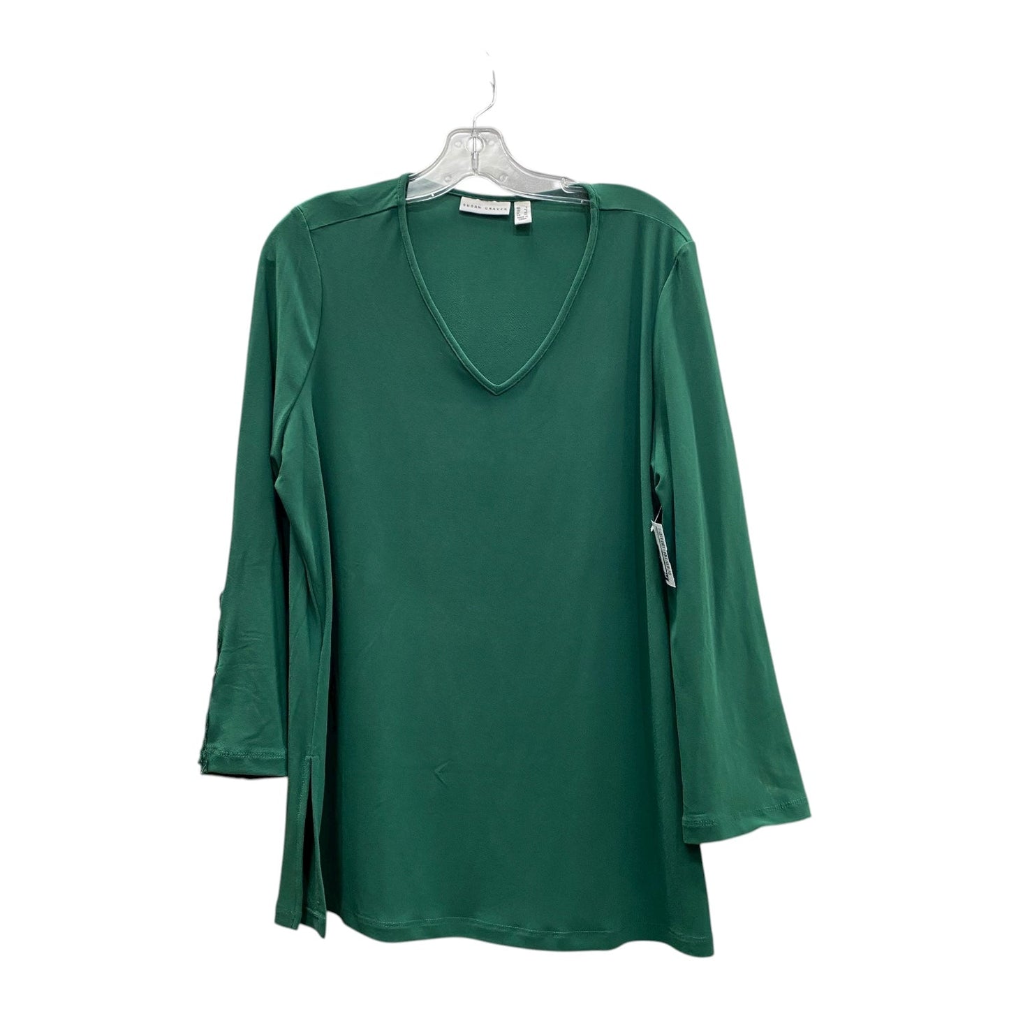 Top Ls By Susan Graver In Green, Size:L