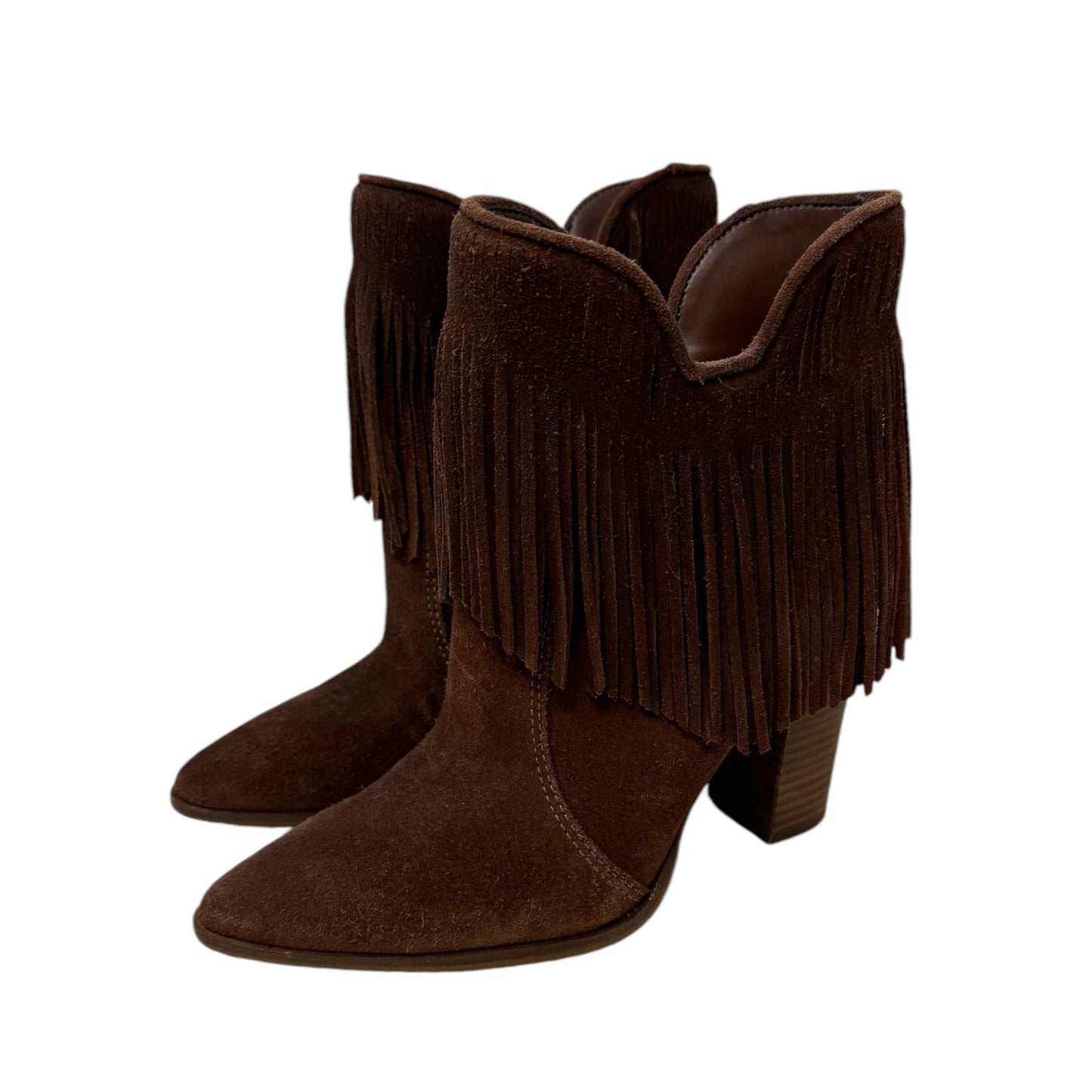 Felixx Fringed Boots By Antonio Melani In Brown, Size: 7.5