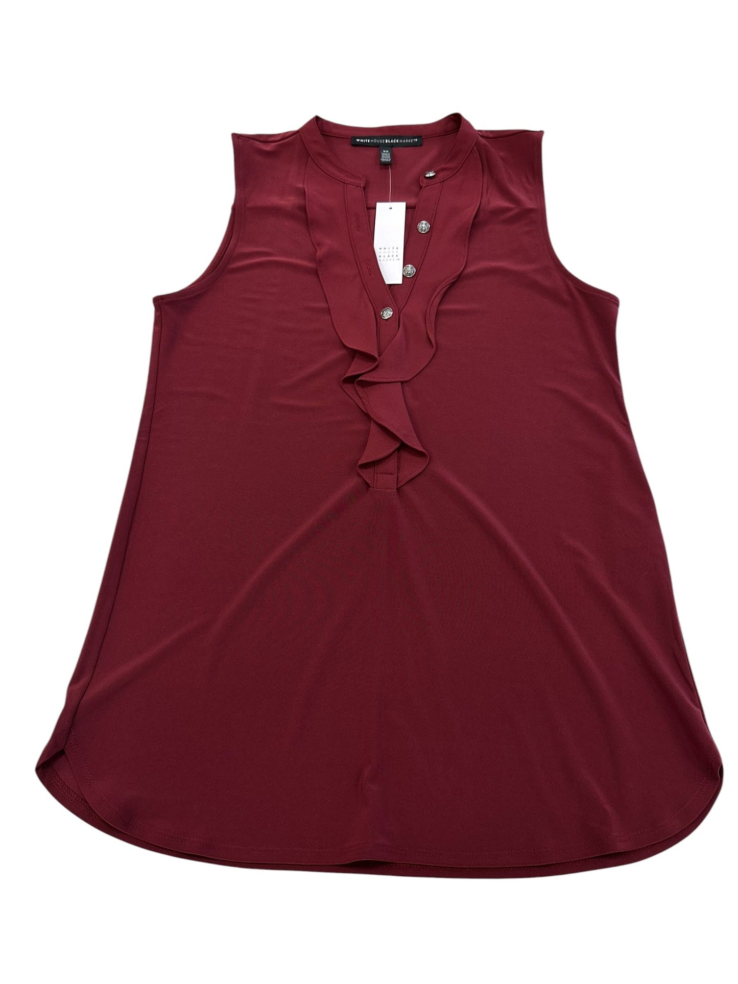 Blouse Sleeveless By White House Black Market In Maroon, Size:Xs