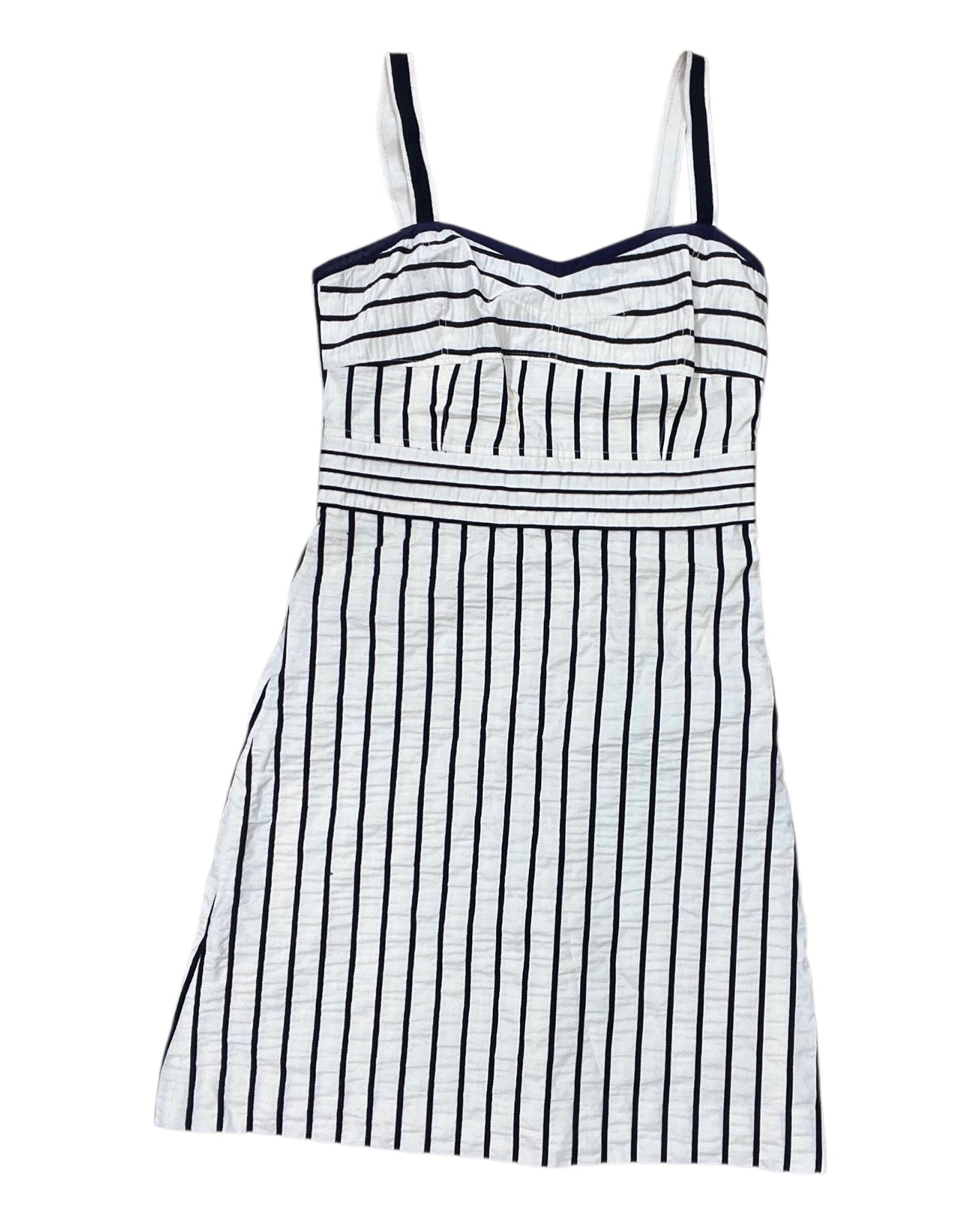 Dress Designer By Tory Burch In Blue & Cream, Size:6
