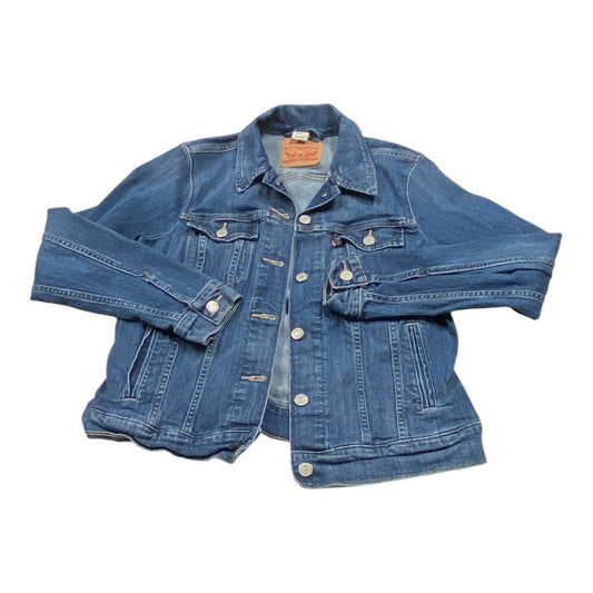 Jacket Denim By Levis In Blue Denim, Size:L